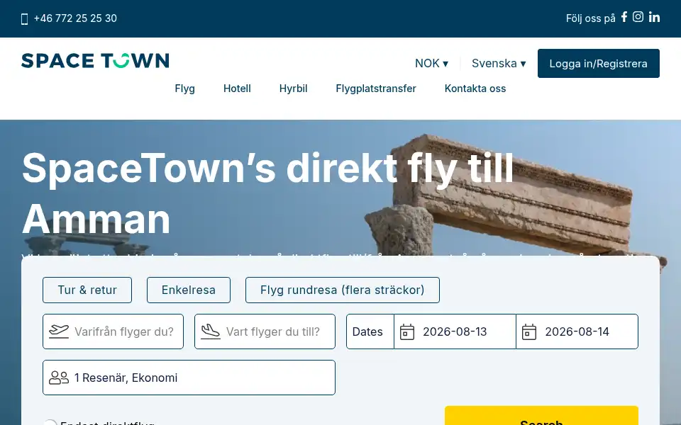 Screenshot of spacetown.se