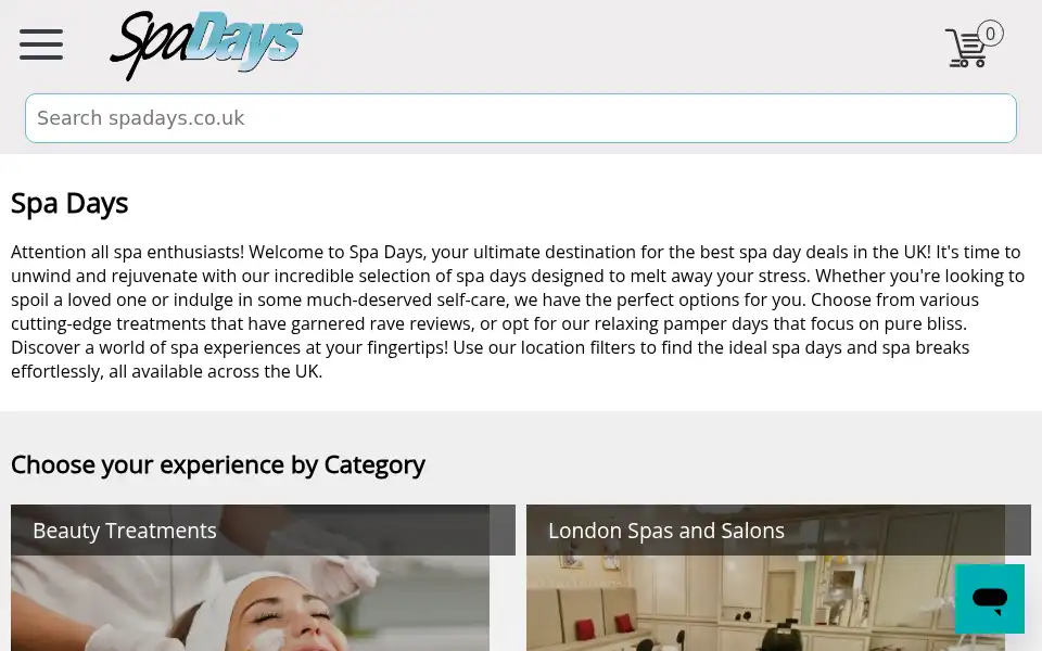 Screenshot of spadays.com