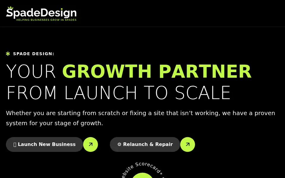 Screenshot of spadedesignlab.com