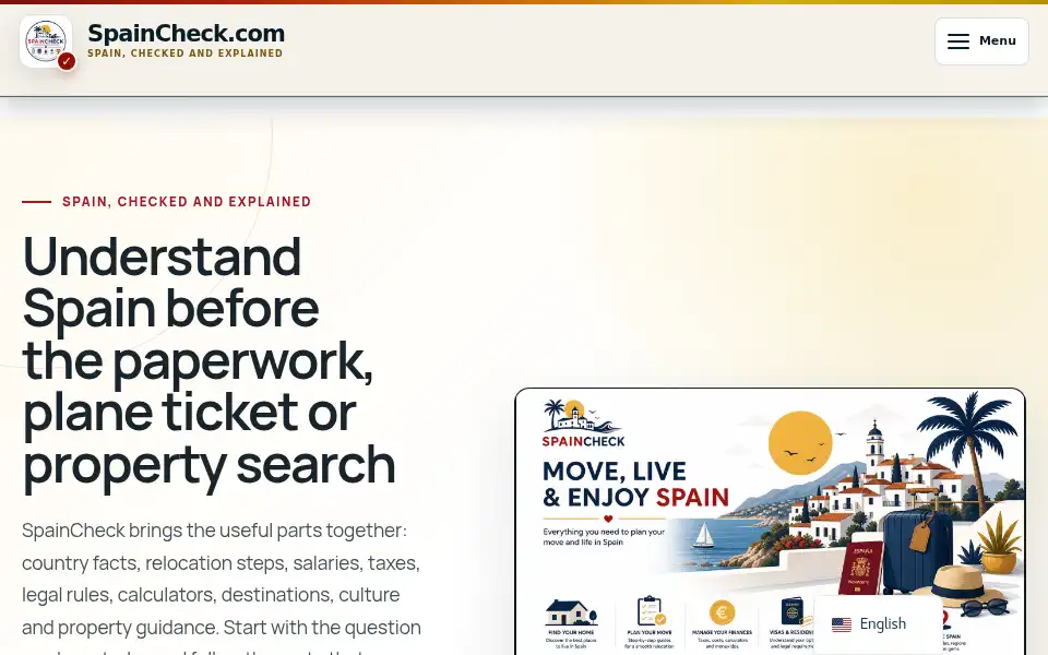Screenshot of spaincheck.com