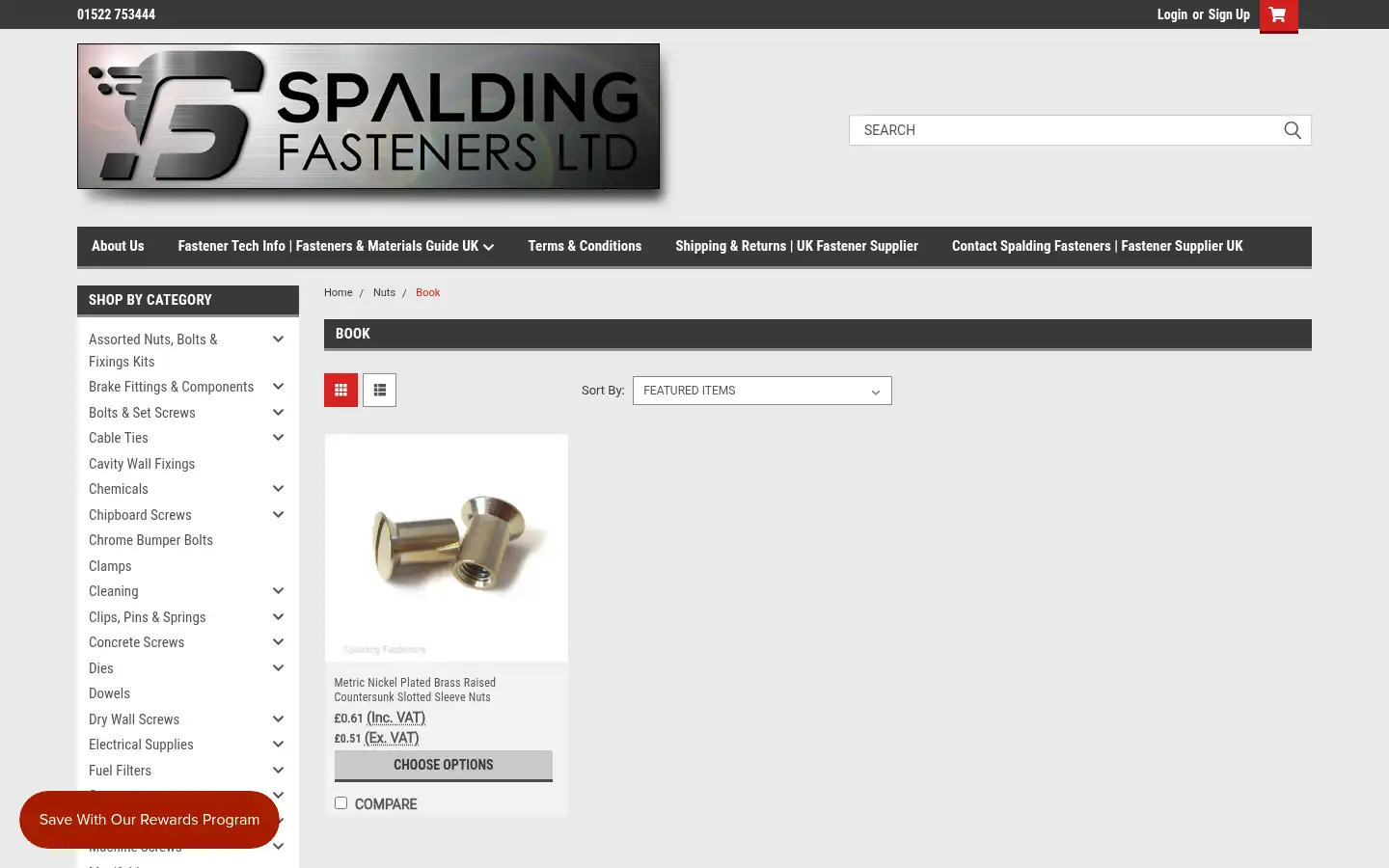 Screenshot of spaldingfasteners.co.uk