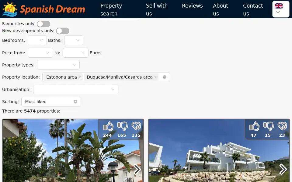 Screenshot of spanish-dream.es