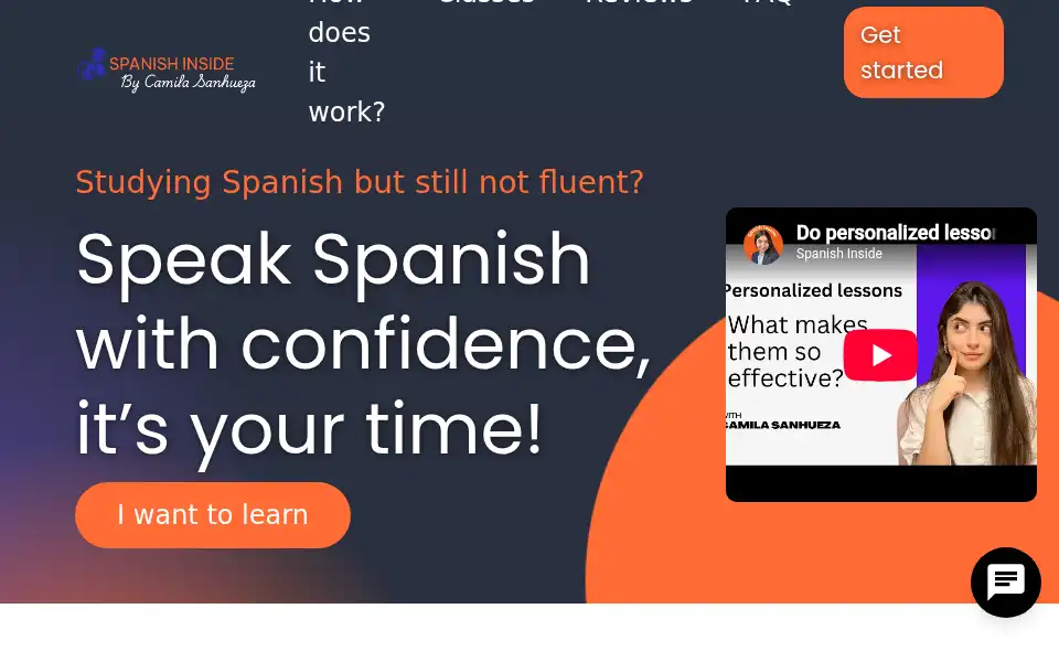 Screenshot of spanishinside.com
