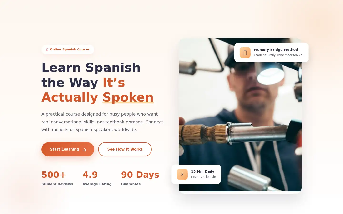 Screenshot of spanishmemorybridge.com