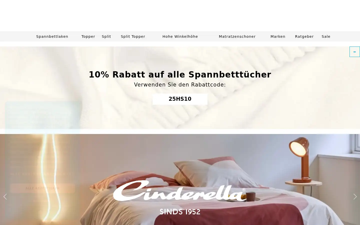 Screenshot of spannbettlakenexperte.de
