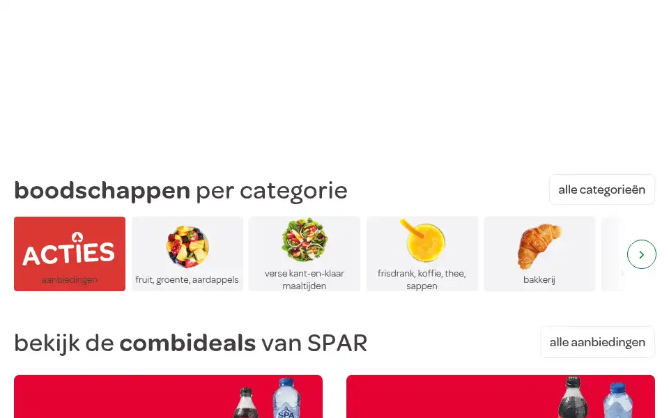Screenshot of spar.nl