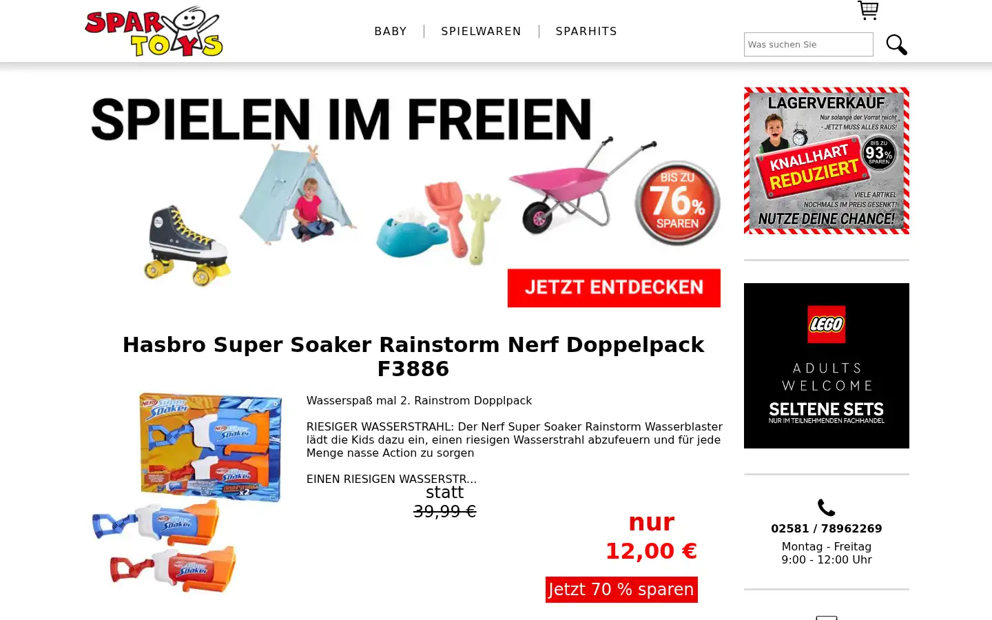 Screenshot of spar-toys.de