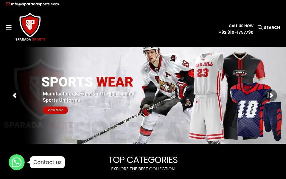 Screenshot of sparadasports.com