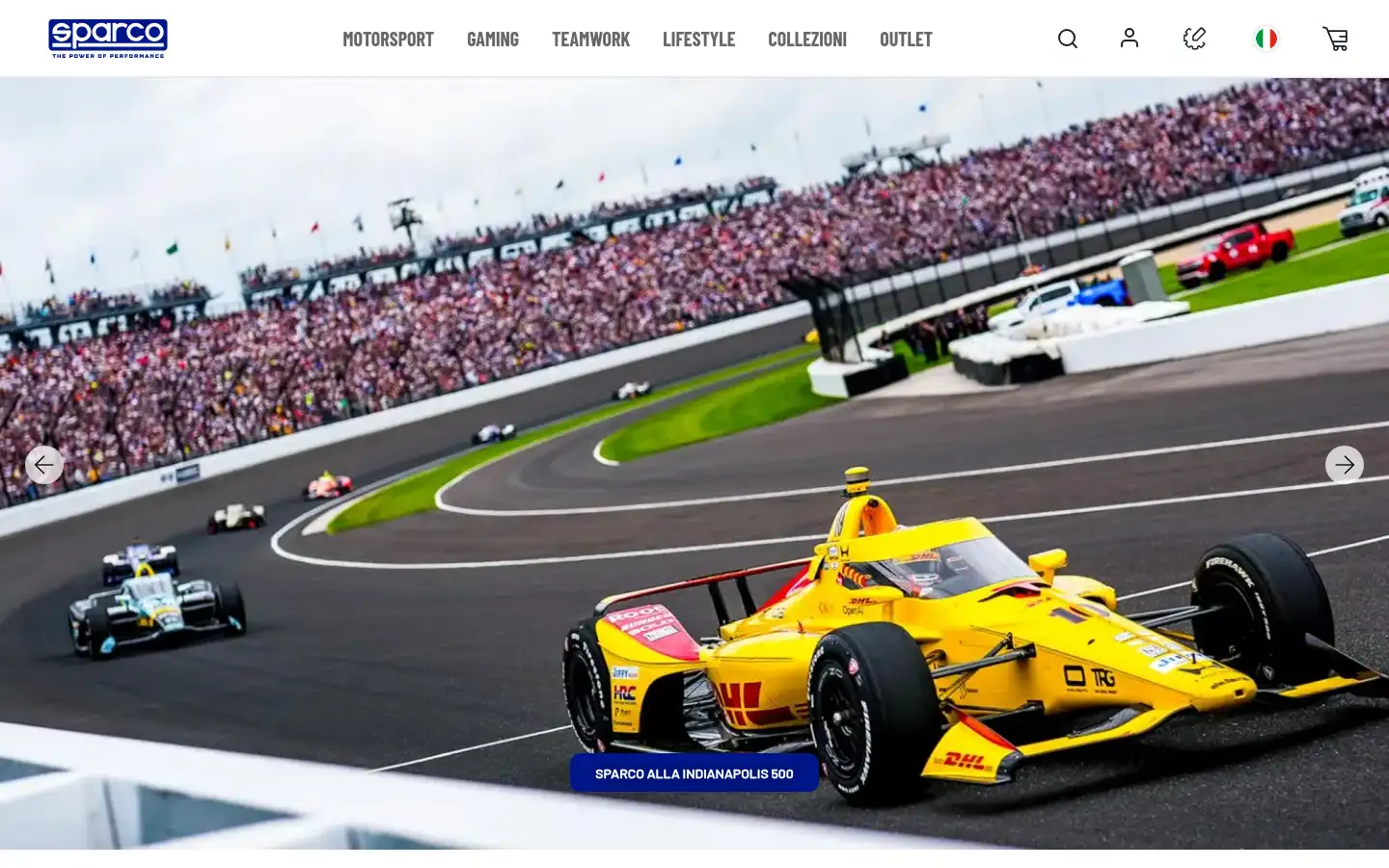 Screenshot of sparco-official.com