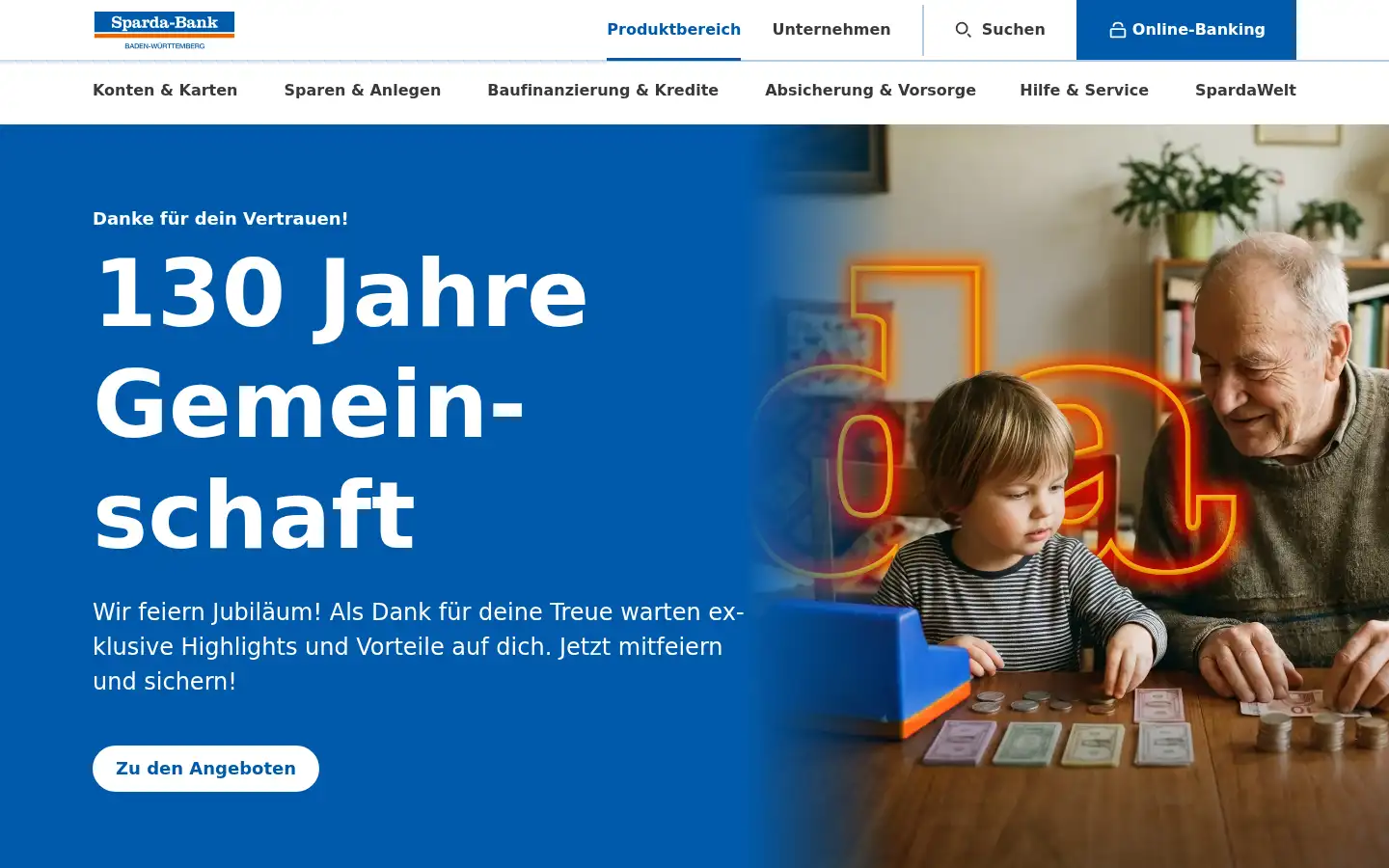 Screenshot of sparda-bw.de