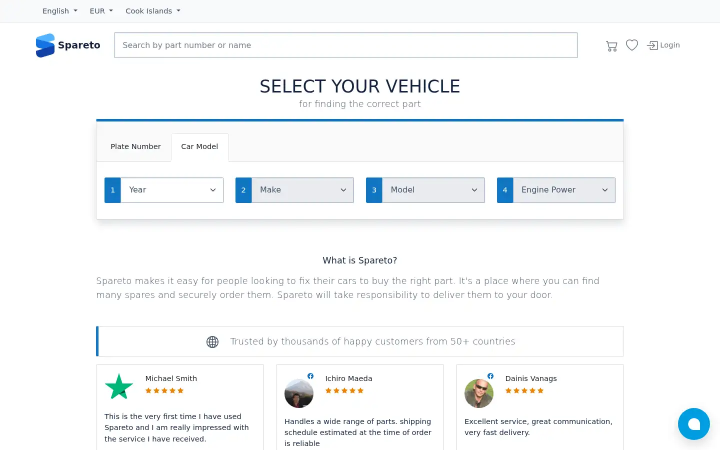 Screenshot of spareto.com