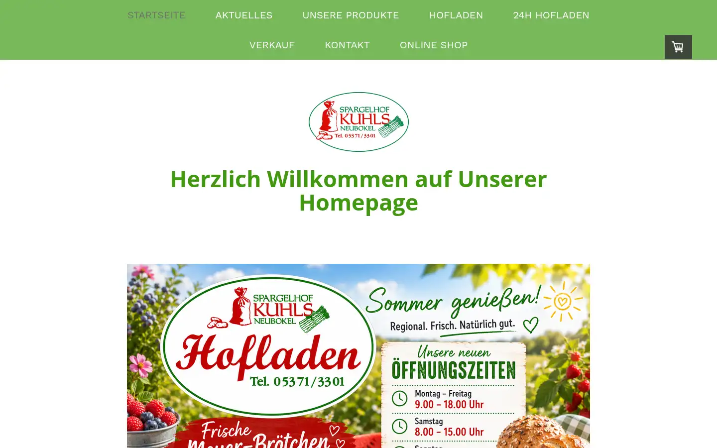 Screenshot of spargelhof-kuhls.de