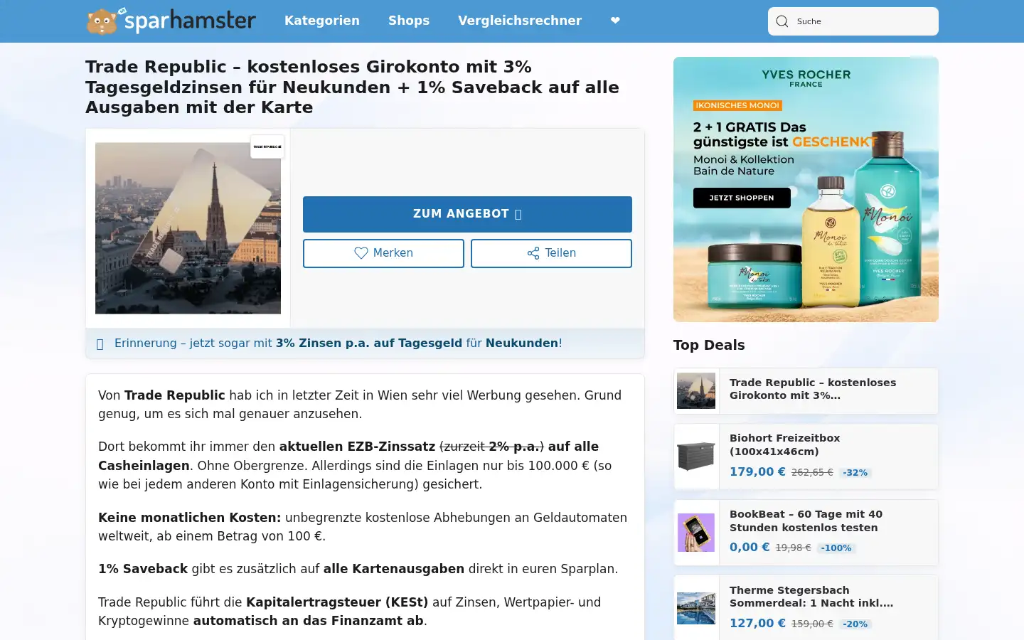 Screenshot of sparhamster.at