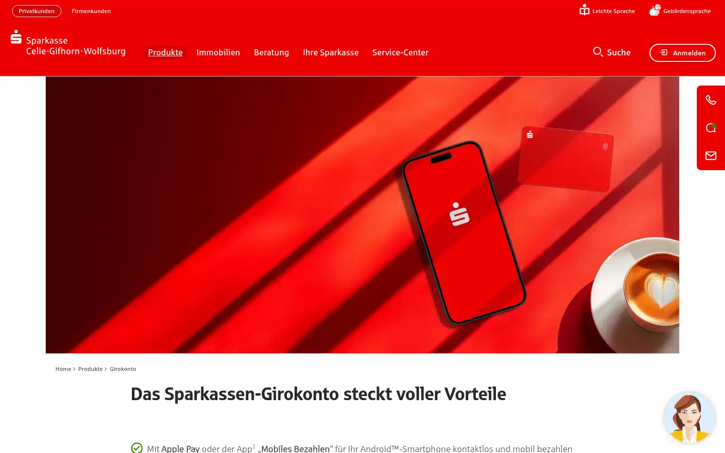 Screenshot of sparkasse-cgw.de