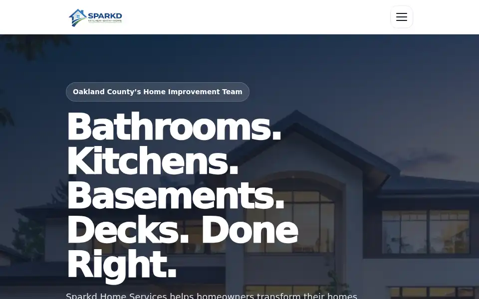 Screenshot of sparkdhome.com