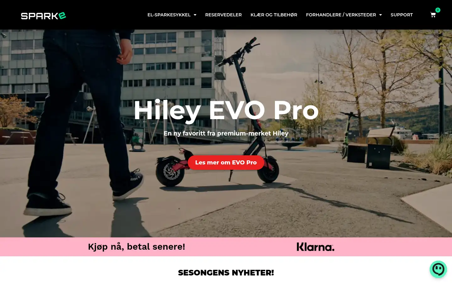 Screenshot of sparke.no
