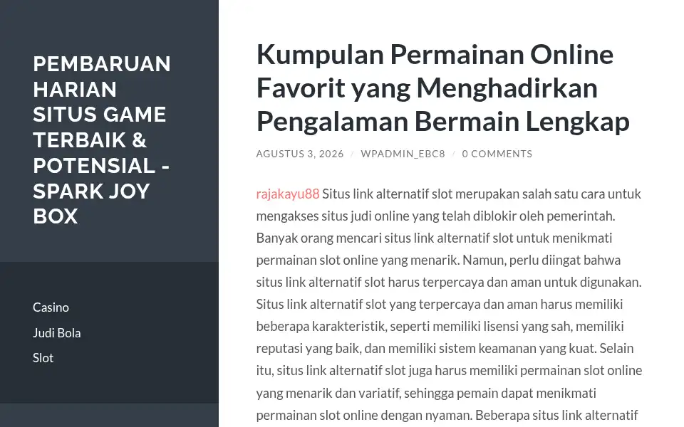 Screenshot of sparkjoybox.com