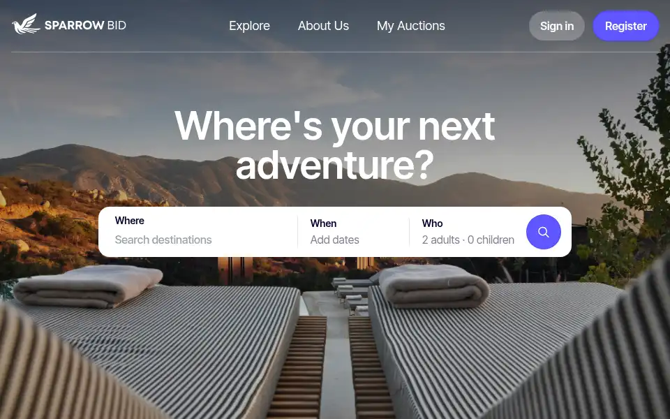 Screenshot of sparrowbid.com