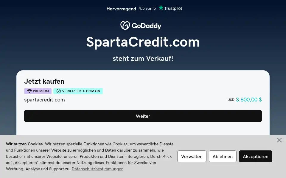 Screenshot of spartacredit.com