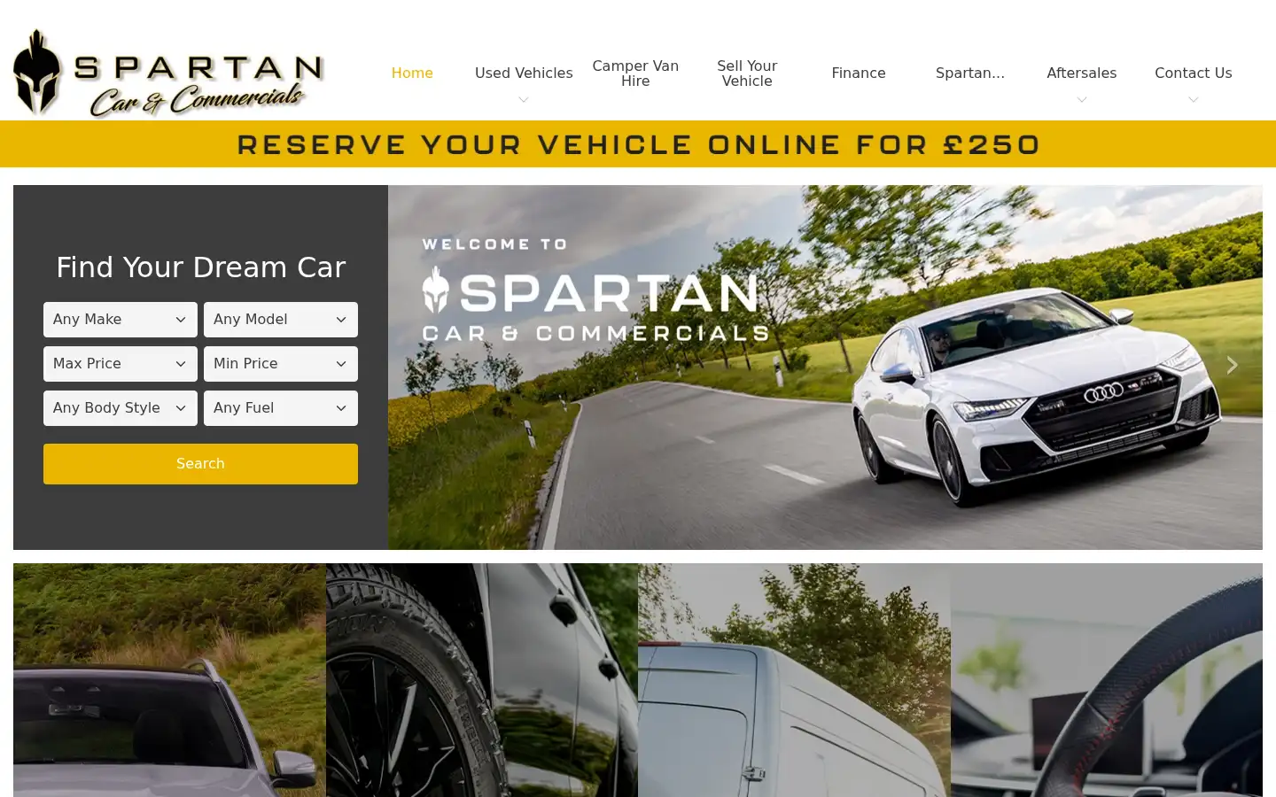 Screenshot of spartancarandcommercials.co.uk