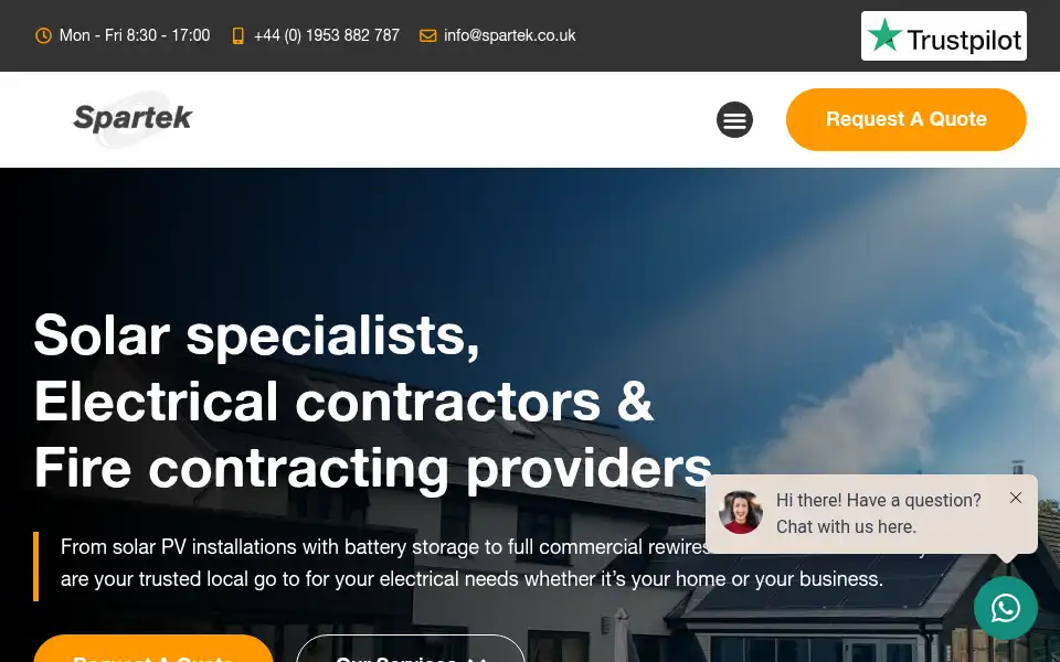 Screenshot of spartek.co.uk