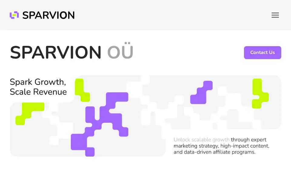 Screenshot of sparvion.com