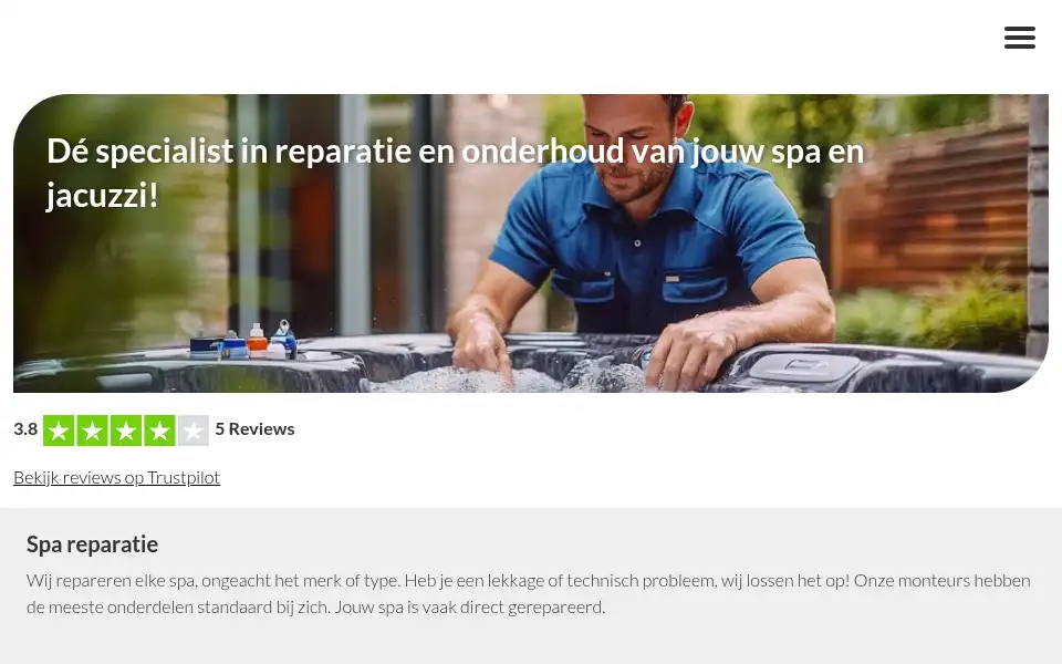 Screenshot of spaservicenoordnederland.nl