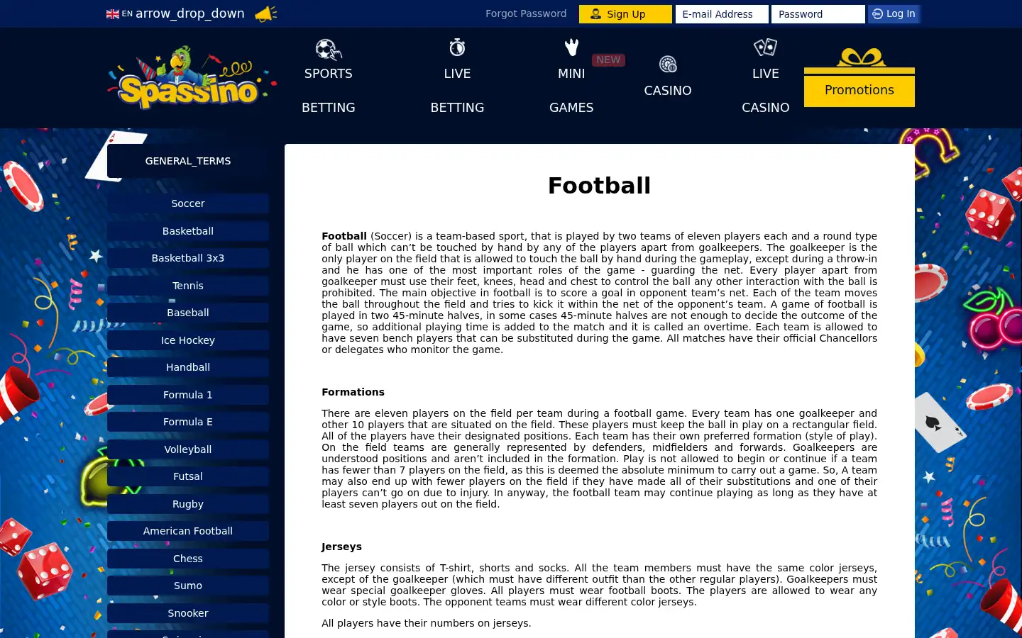 Screenshot of spassino.com