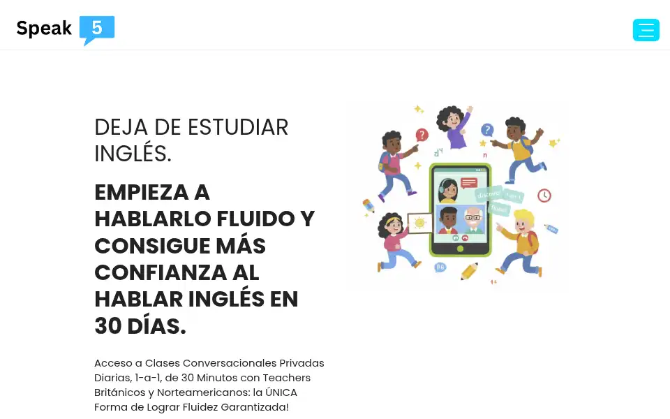 Screenshot of speak5.com