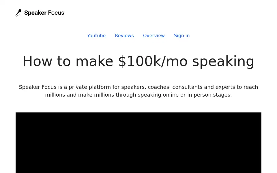 Screenshot of speakerfocus.com