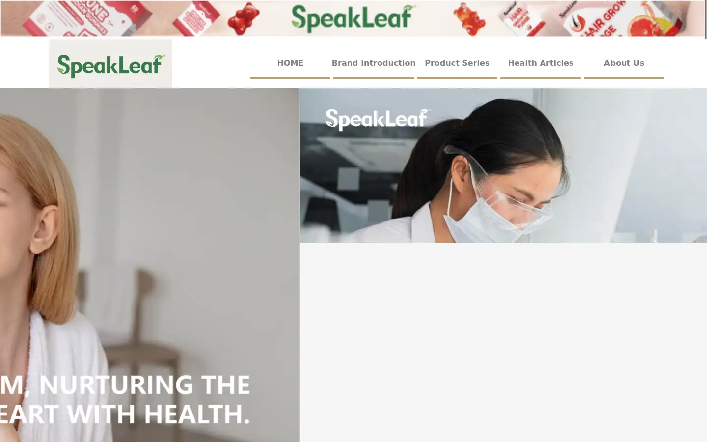 Screenshot of speakleaf.com