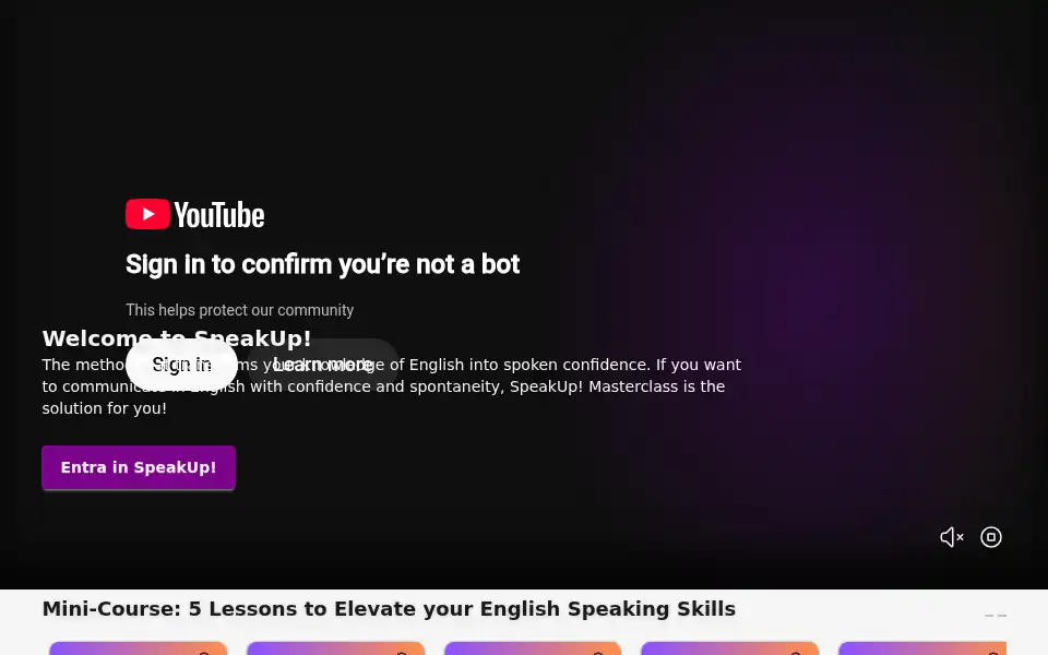 Screenshot of speakupmasterclass.com