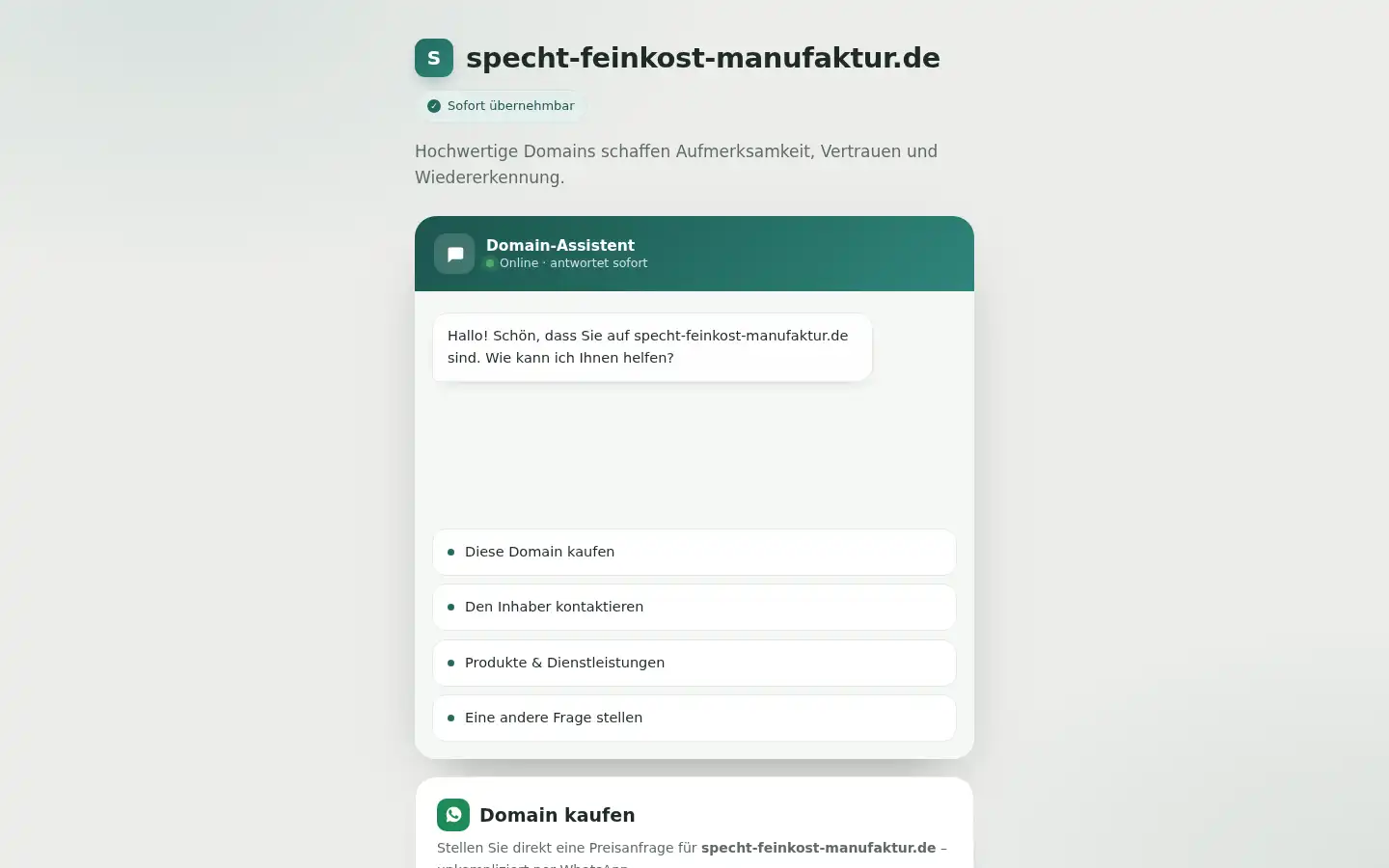 Screenshot of specht-feinkost-manufaktur.de