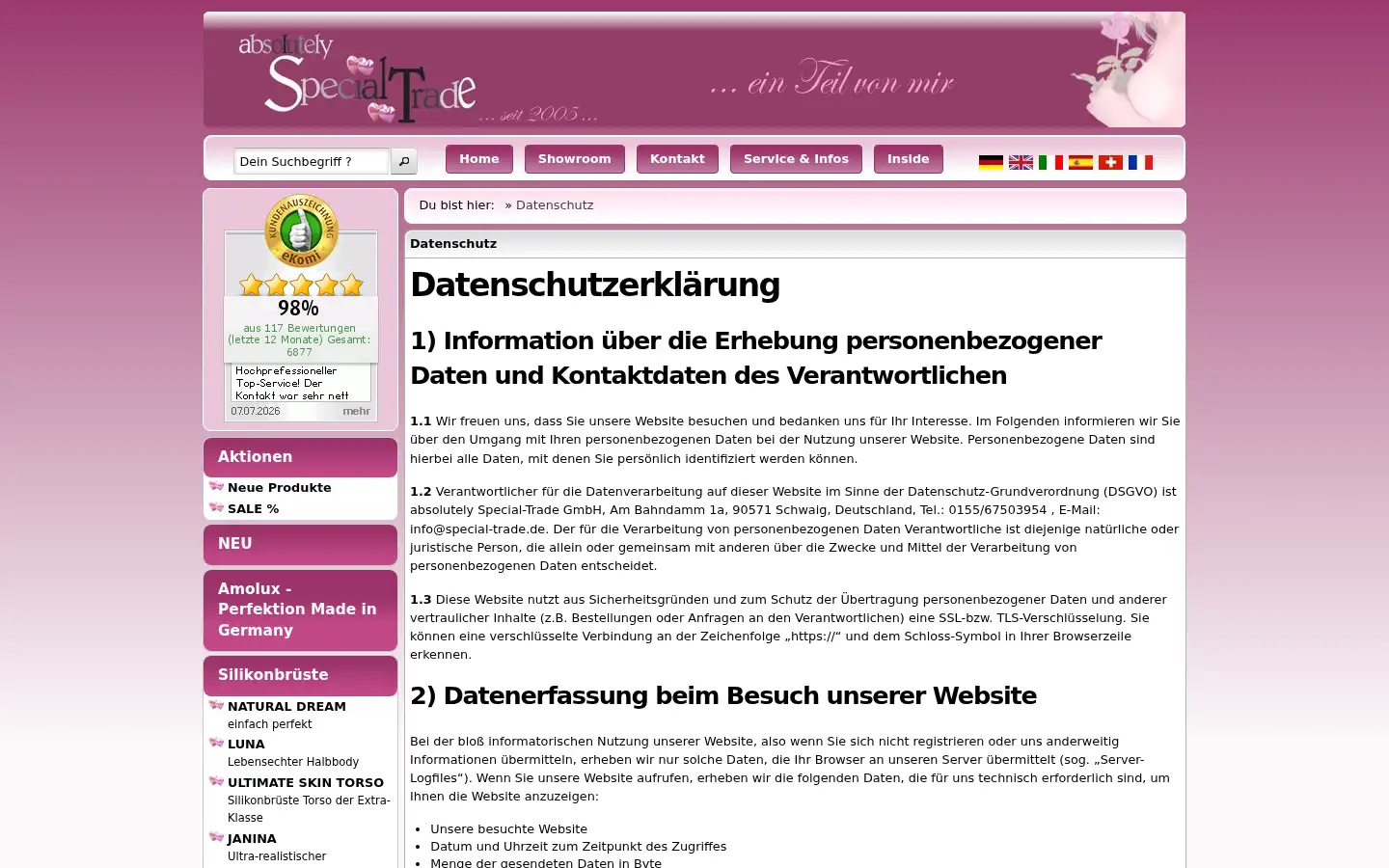 Screenshot of special-trade.de