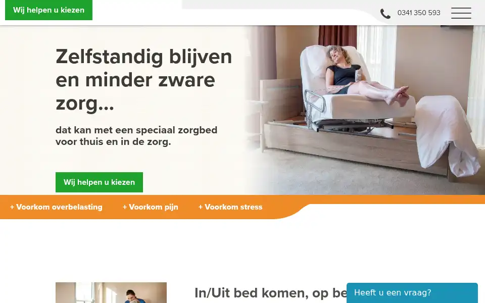 Screenshot of specialbeds.nl