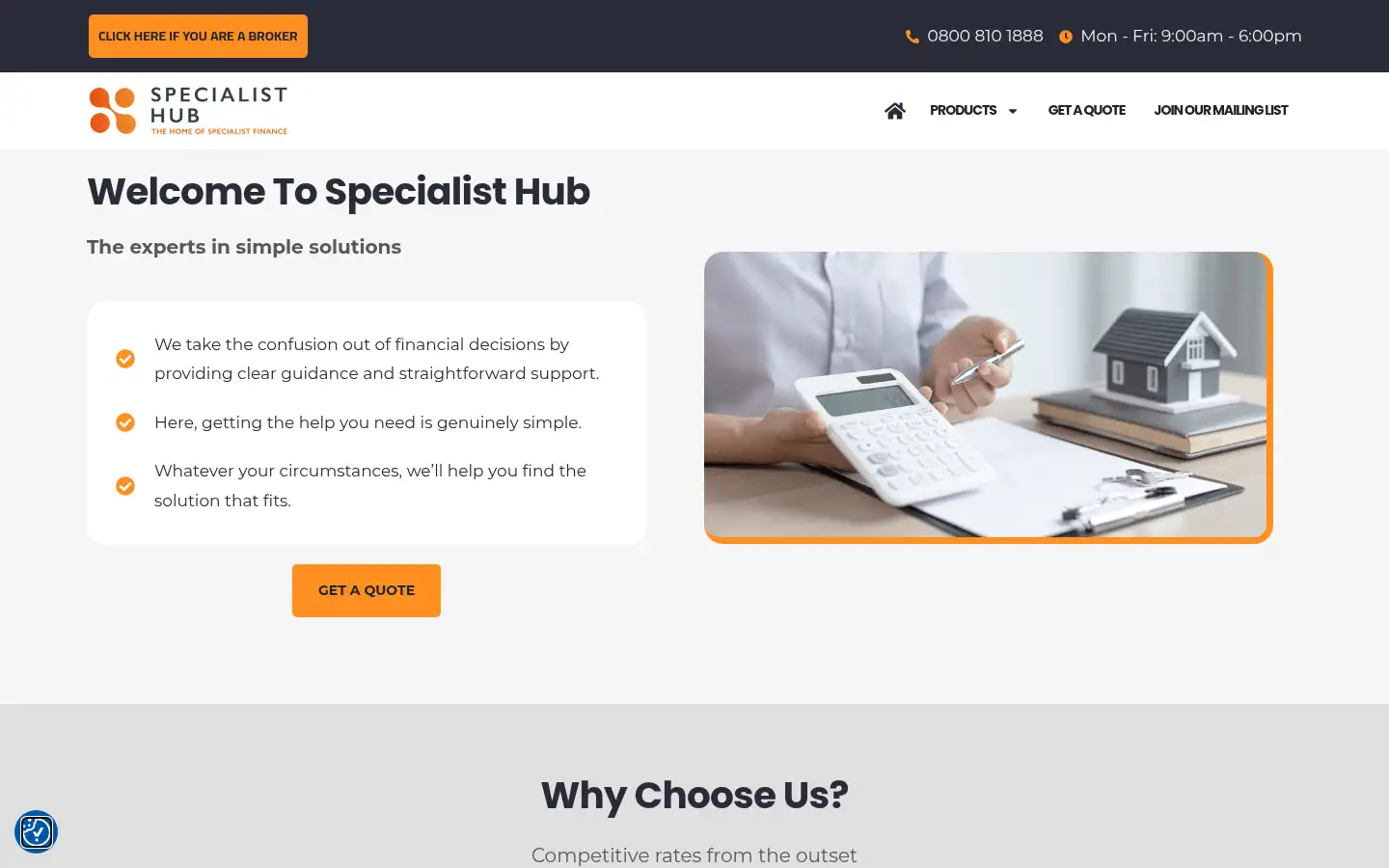Screenshot of specialisthub.co.uk