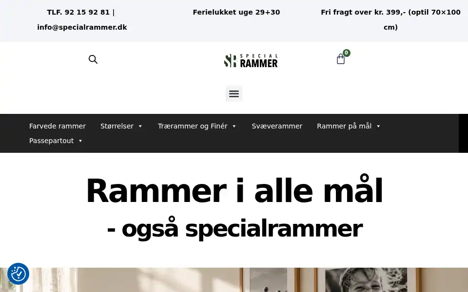 Screenshot of specialrammer.dk