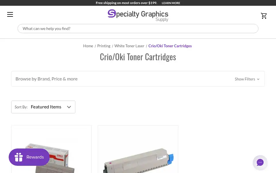 Screenshot of specialty-graphics.com