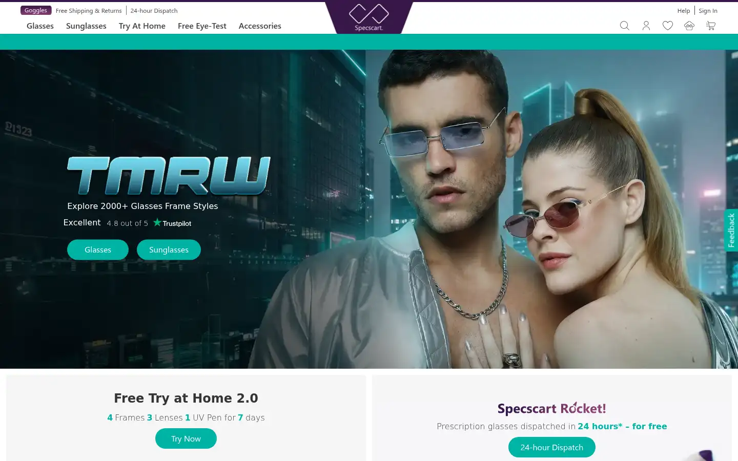 Screenshot of specscart.co.uk