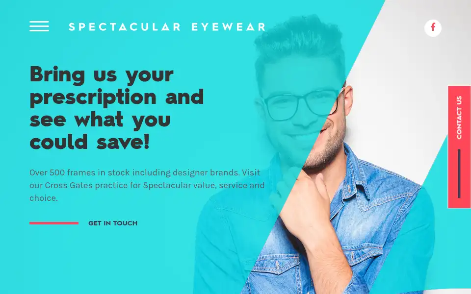 Screenshot of spectaculareyewear.co.uk