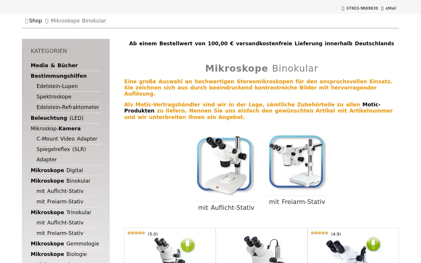 Screenshot of spectra-shop.de