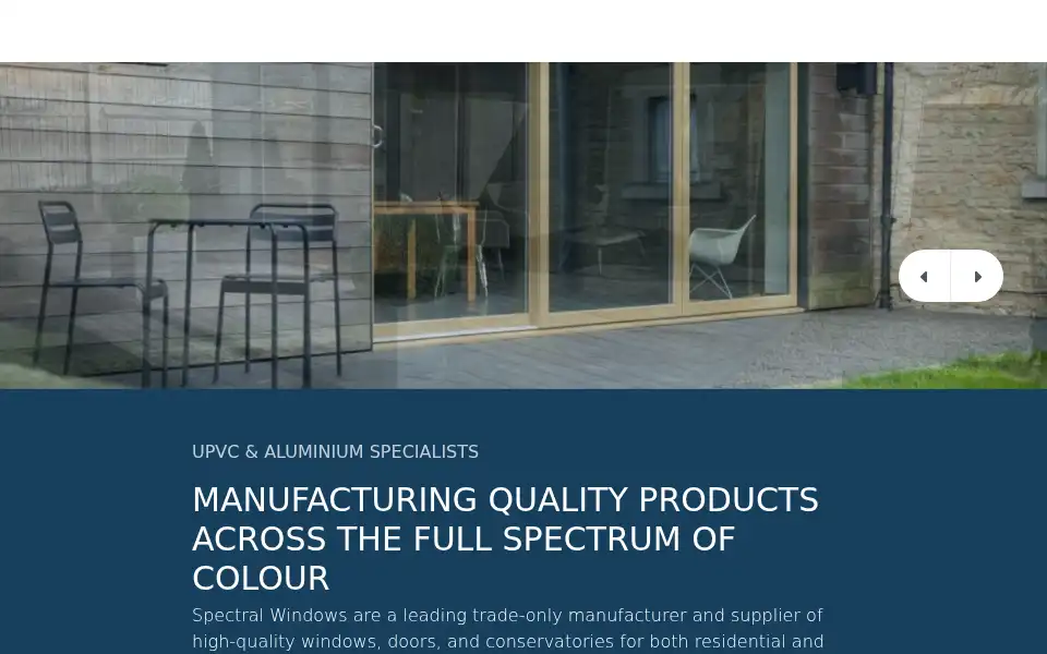 Screenshot of spectralwindows.co.uk