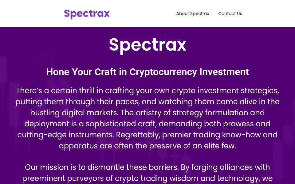 Screenshot of spectrax.co.uk