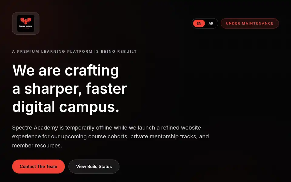 Screenshot of spectreacademy.com