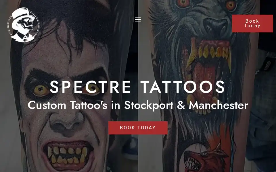 Screenshot of spectretattoos.com