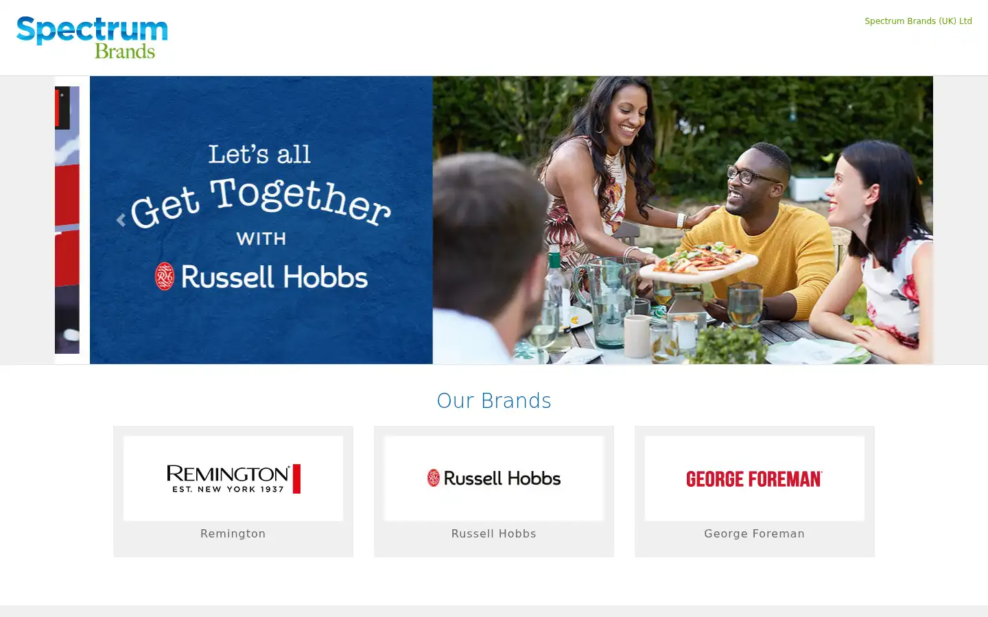 Screenshot of spectrumbrands.co.uk