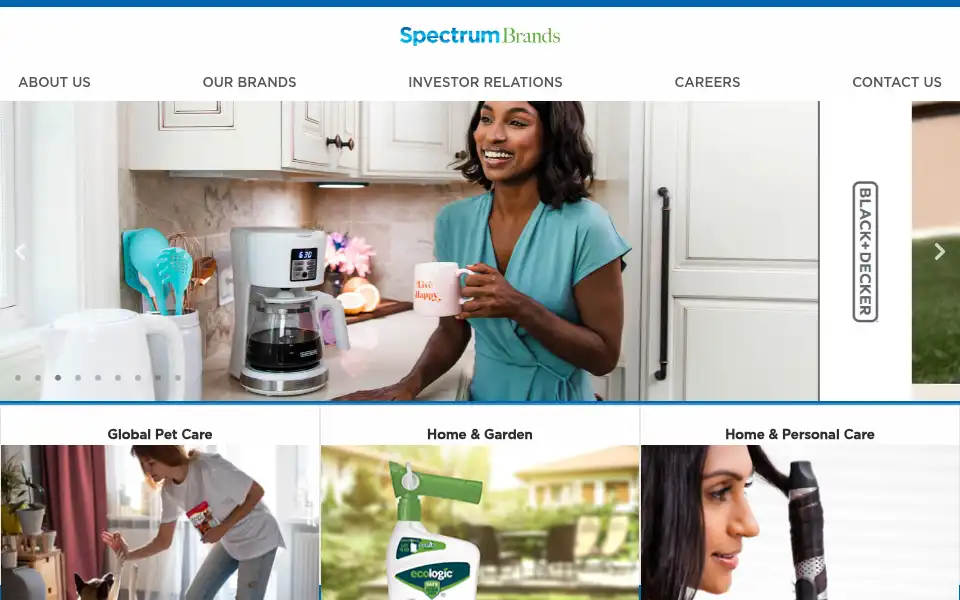 Screenshot of spectrumbrands.com