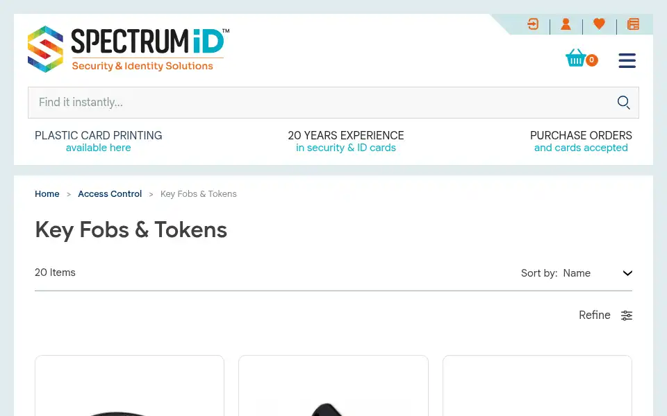 Screenshot of spectrumid.co.uk