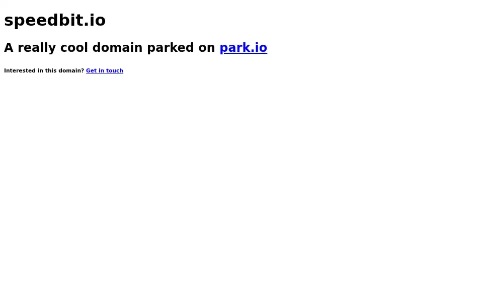 Screenshot of speedbit.io