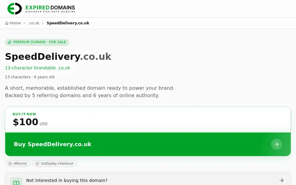 Screenshot of speeddelivery.co.uk